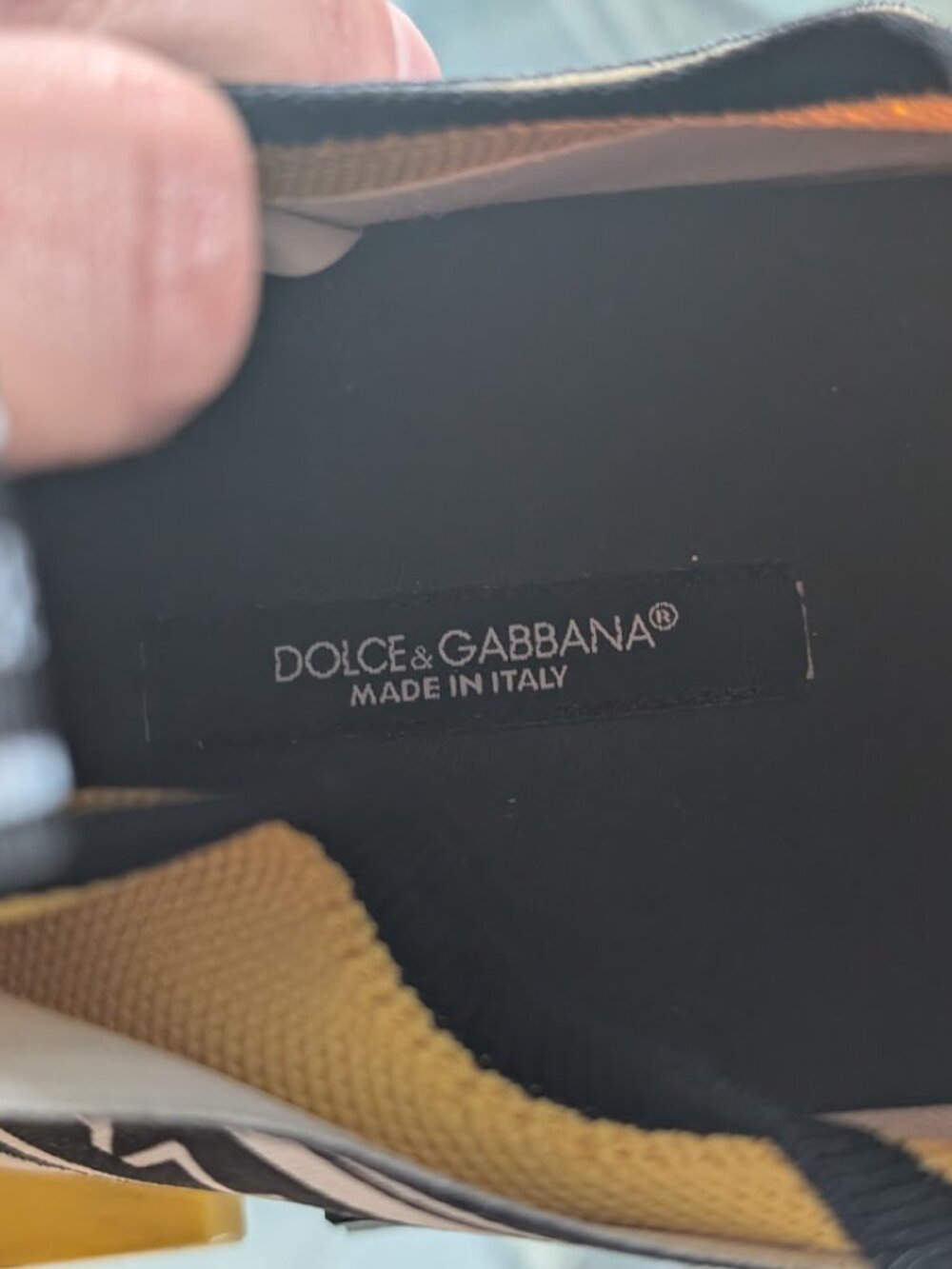 Dolce & Gabbana Sorrento Sneakers Yellow Knit Fabric EUR size 44 Unisex - Picture 9 of 11